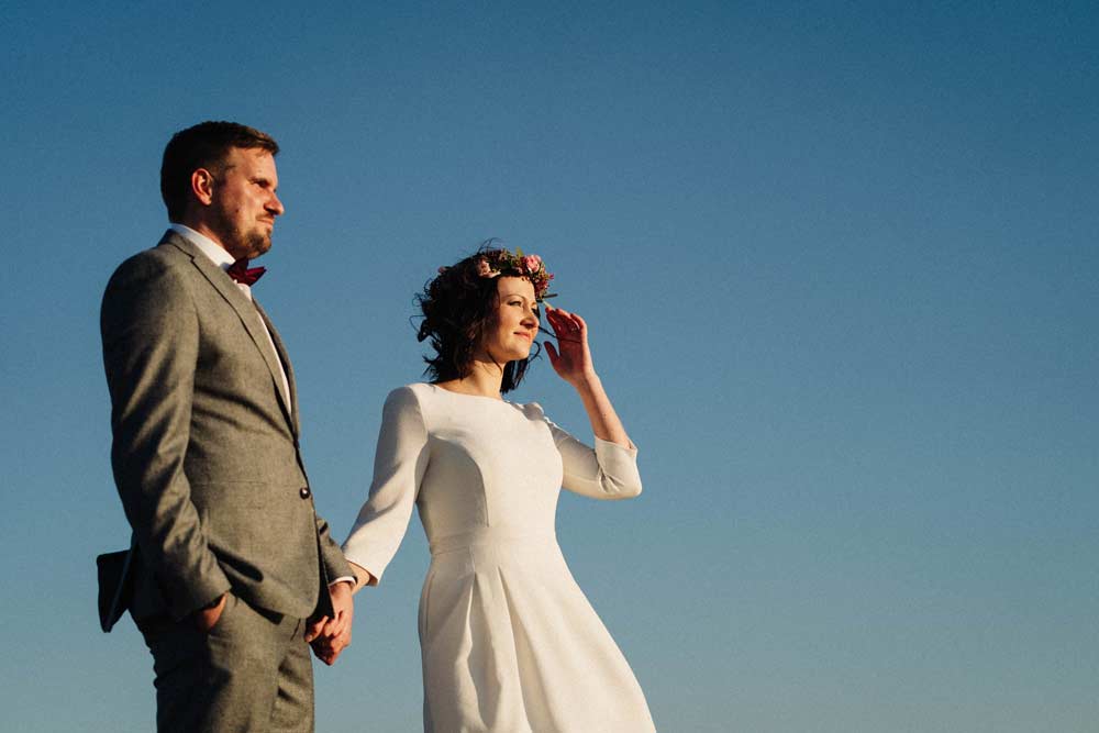 Hochzeitspaar am Strand von St. Peter-Ording